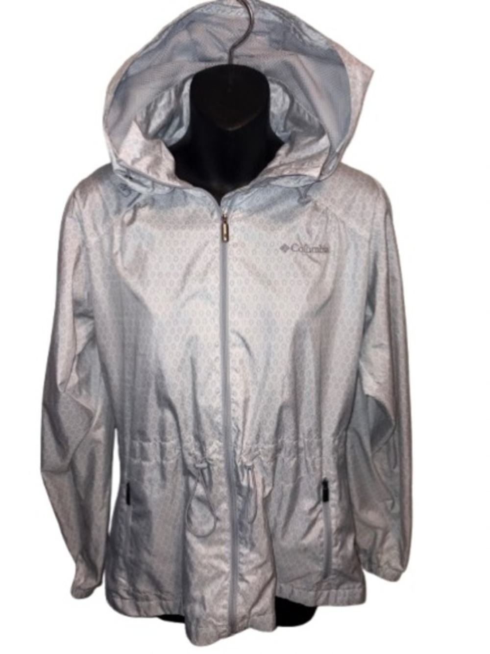 Columbia Women's Light Gray Stone Creek Hooded Packable anorak Jacket size S